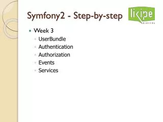 Symfony2 - Step-by-step
