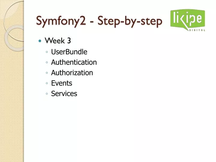 symfony2 step by step