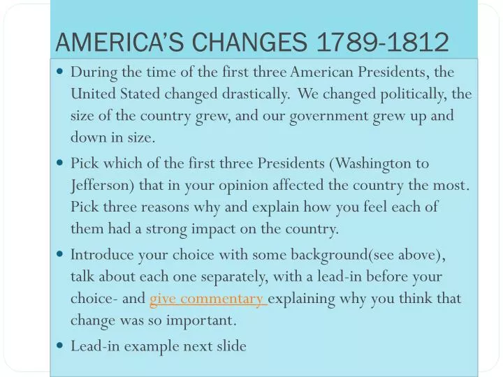 america s changes 1789 1812