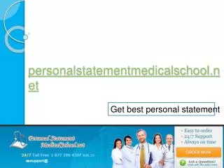 Personal Statement Medical School