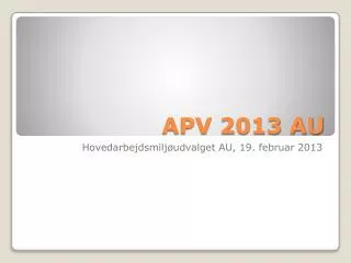 apv 2013 au