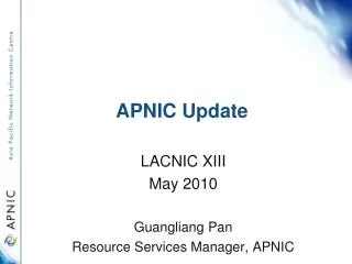 APNIC Update