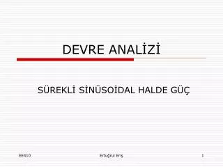devre anal z