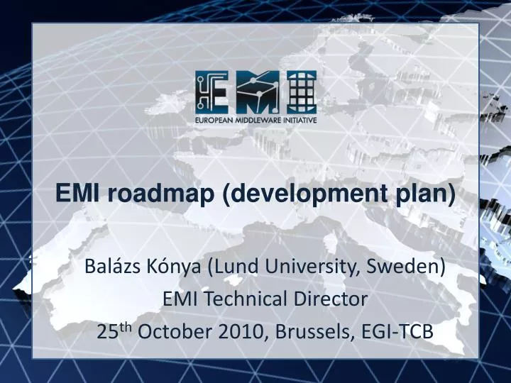 emi roadmap development plan
