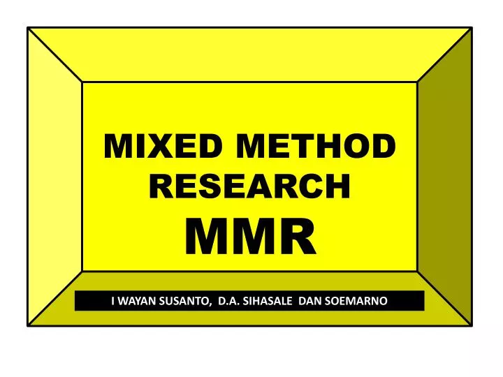 mixed method research mmr