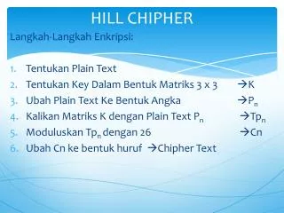 hill chipher
