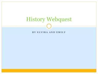 History Webquest