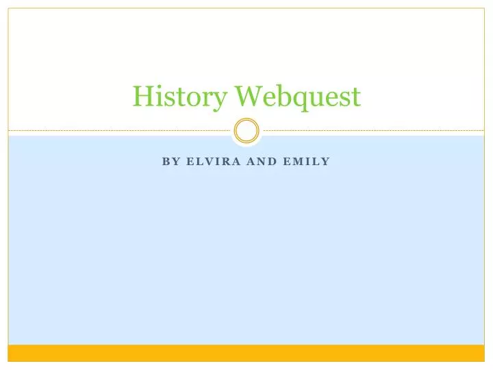 history webquest