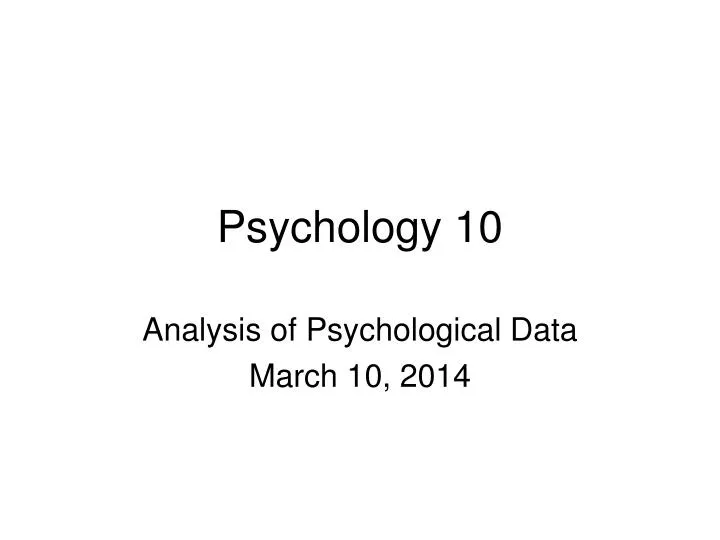 psychology 10