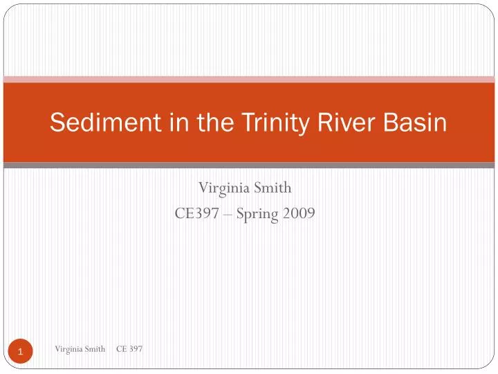 sediment in the trinity river basin