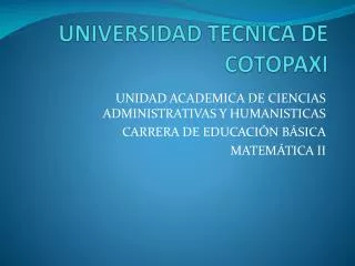 universidad tecnica de cotopaxi