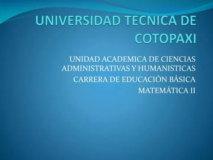universidad tecnica de cotopaxi