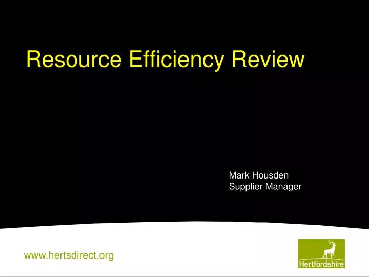 resource efficiency review