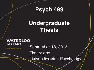 Psych 499 Undergraduate Thesis