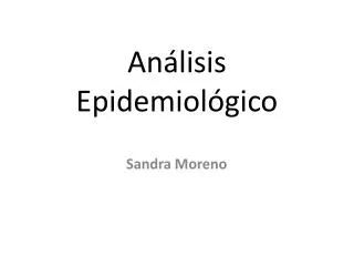 an lisis epidemiol gico