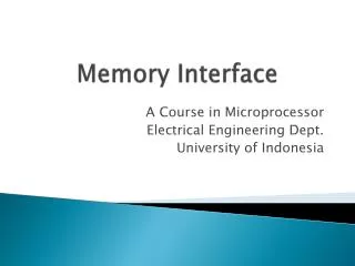 memory interface