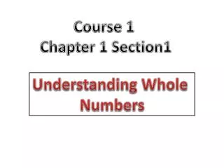 Course 1 Chapter 1 Section1