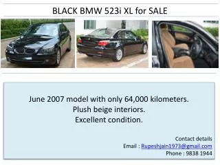 June 2007 model with only 64,000 kilometers. Plush beige interiors. Excellent condition.