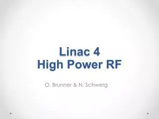 Linac 4 High Power RF