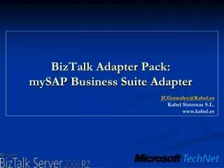 BizTalk Adapter Pack: mySAP Business Suite Adapter