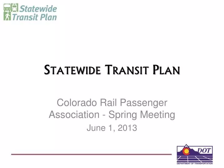 statewide transit plan
