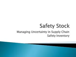 Safety Stock