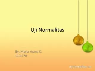 Uji Normalitas