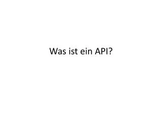 was ist ein api