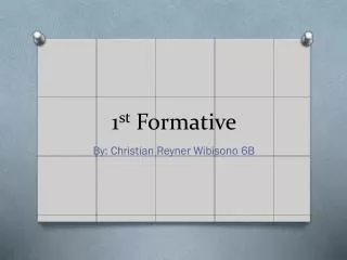 1 st Formative