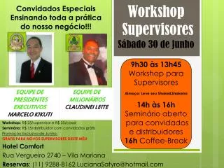 workshop supervisores s bado 30 de junho