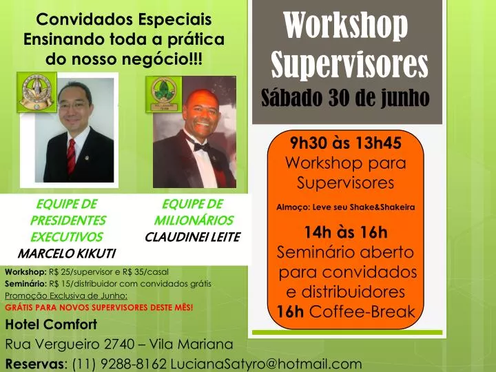 workshop supervisores s bado 30 de junho