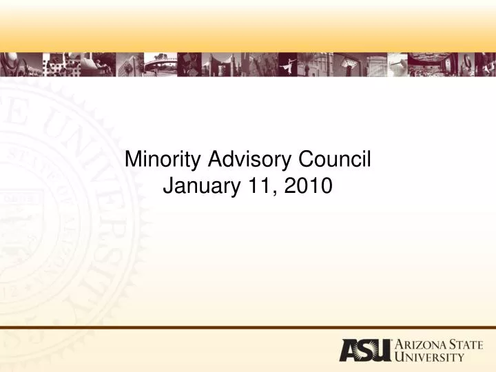 minority advisory council january 11 2010
