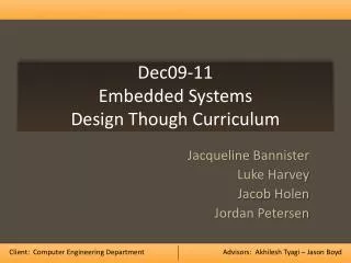 Dec09-11 Embedded Systems Design Though Curriculum