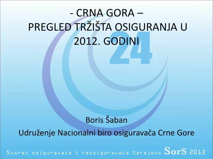 crna gora pregled tr i ta osiguranja u 2012 godini