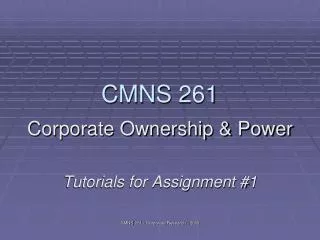 CMNS 261