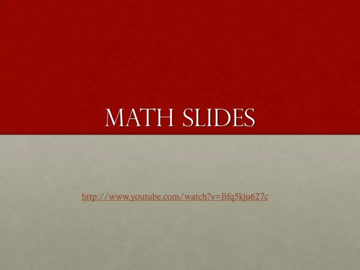 math slides