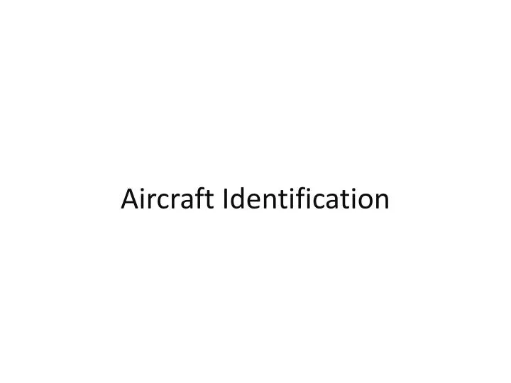 aircraft identification