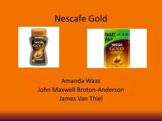 Nescafe Gold