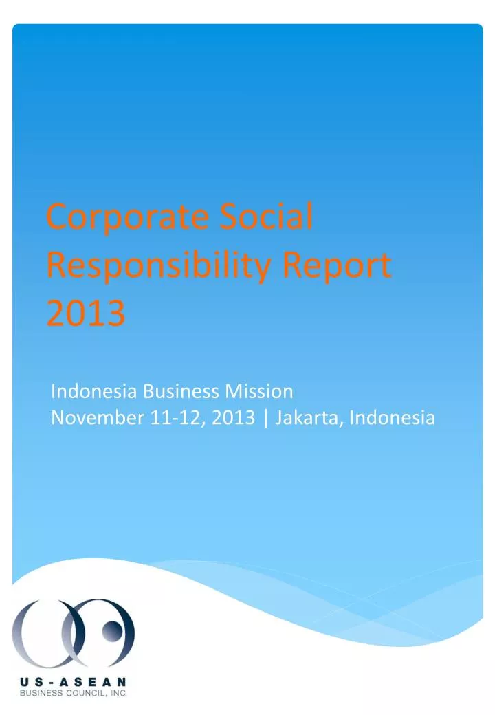 corporate social responsibility report 2013