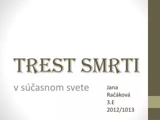 trest smrti