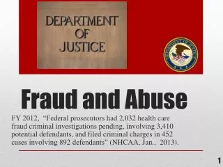 Fraud and Abuse