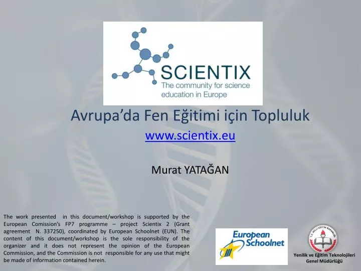 avrupa da fen e itimi i in topluluk www scientix eu murat yata an