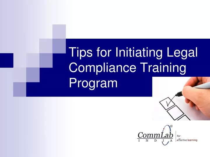 tips for initiating legal compliance training program