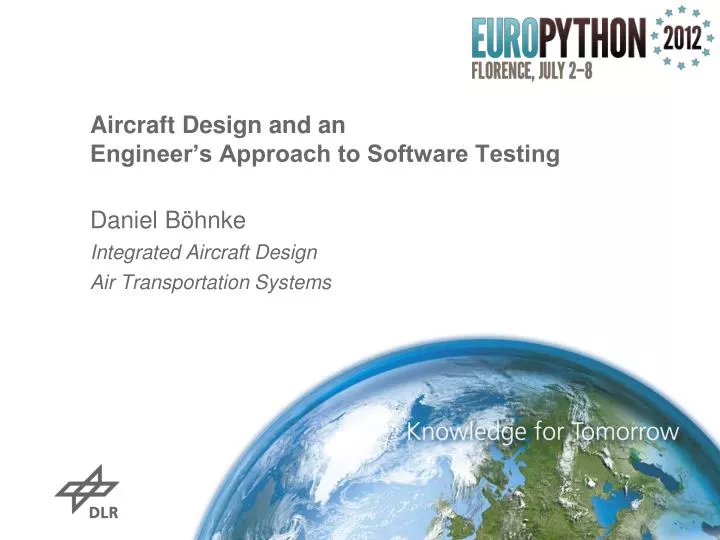 aircraft design and an engineer s approach to software testing
