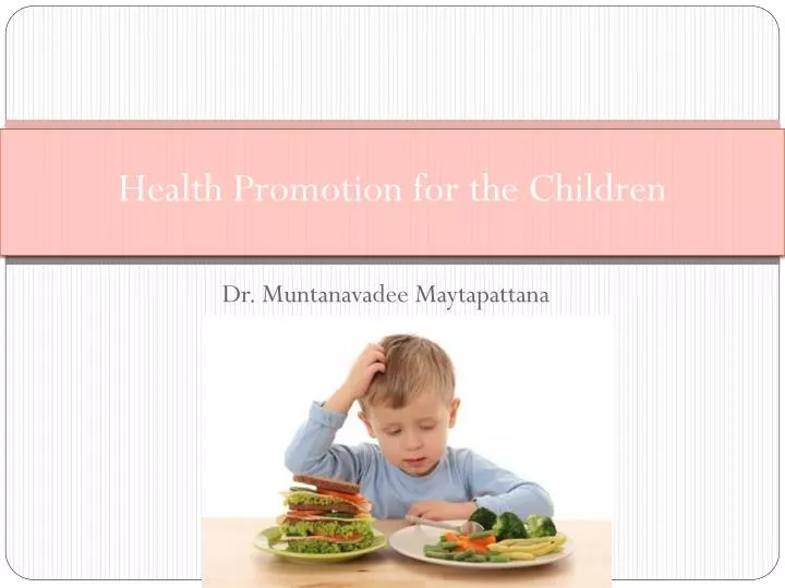 health promotion for the children