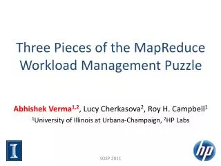 Three Pieces of the MapReduce Workload Management Puzzle
