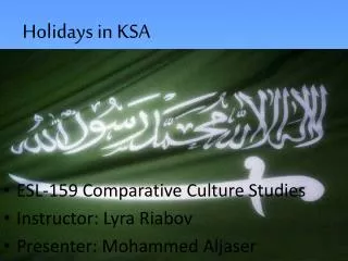 Holidays in KSA