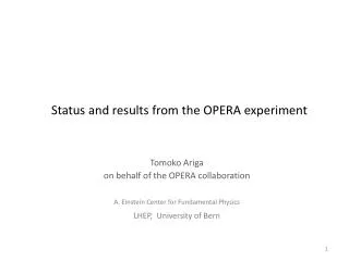 Status and results from the OPERA experiment