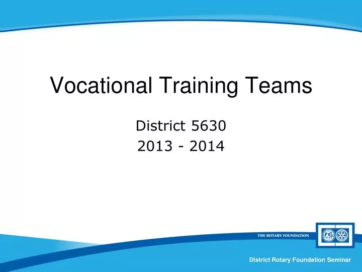 vocational training teams