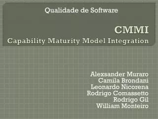 cmmi capability maturity model integration